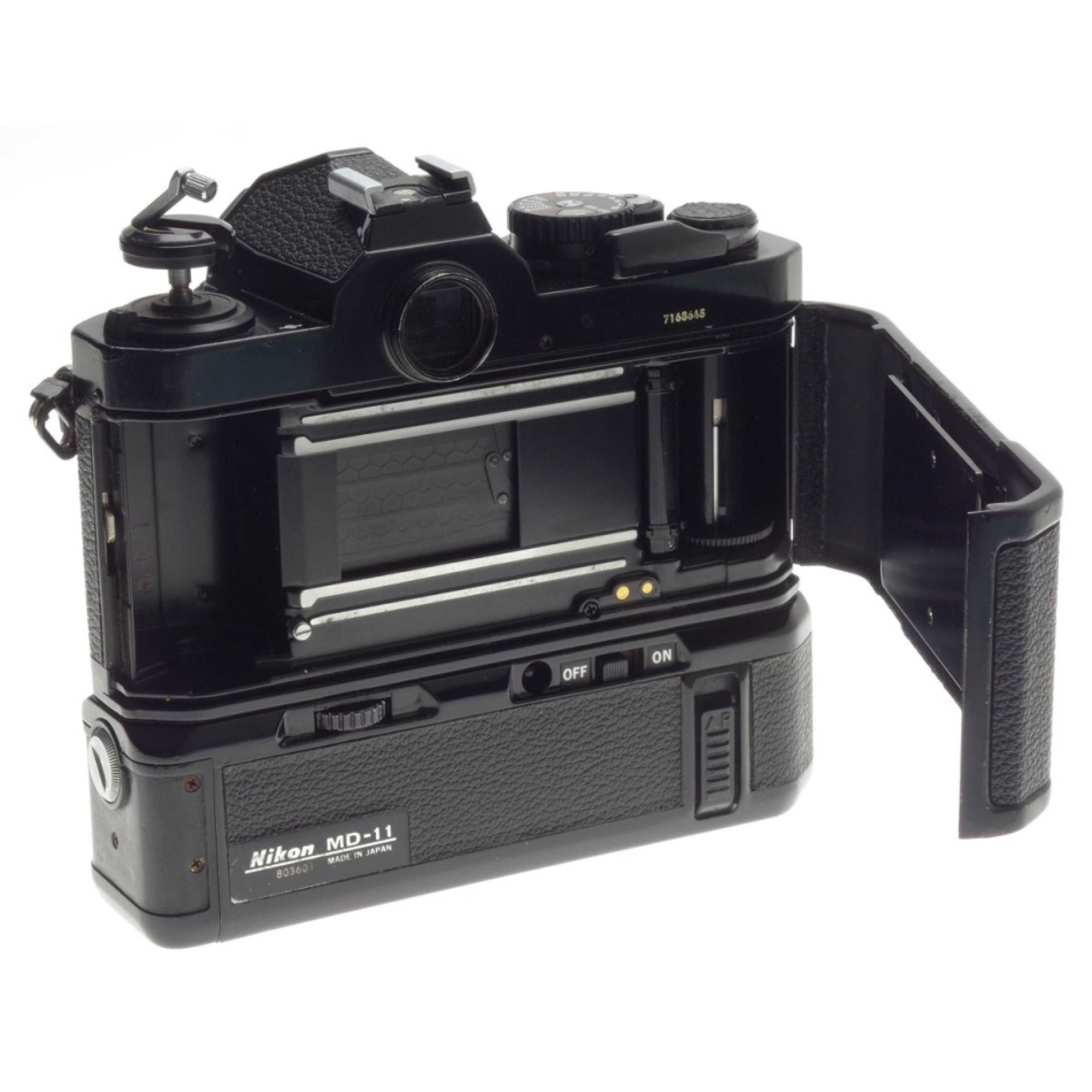 Nikon fm2 black slr camera motor winder md-11 grip nikon series e